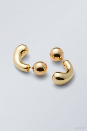 Weekday Bean Earrings Golden | BFQH7621