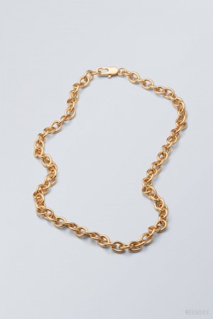 Weekday Bella Necklace Golden | QISF3257