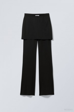 Weekday Bella Skirt Trousers Black | LDBW3960