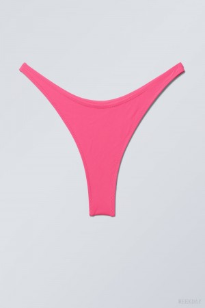 Weekday Brazilian Mini Bikini Bottom Pink | ATPK9976