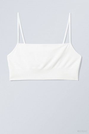 Weekday Cat Soft Bralette Bralette White | VOWY1451