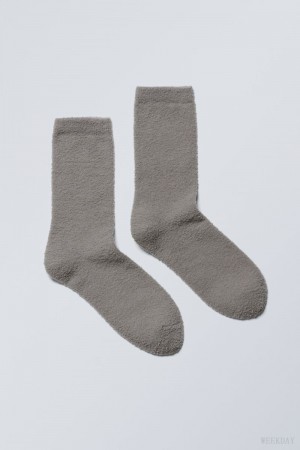 Weekday Cosy Socks Grey | SAZG6933