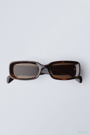 Weekday Cruise Squared Sunglasses Tortoise | KYED1184