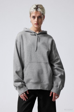 Weekday Essence Relaxed Hoodie Grey | STMU2945