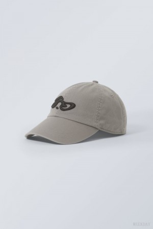 Weekday Essential Embroidery Cap Grey | IIHD1522