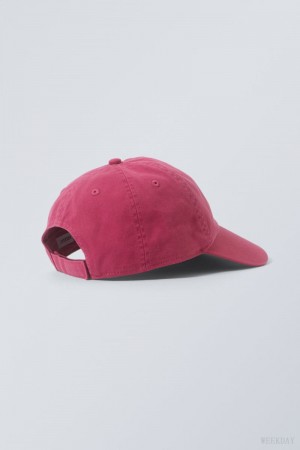 Weekday Essential Washed Cap Pink | DYFW2588