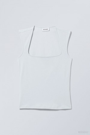 Weekday Esti Tank Top Light Blue | MEGL0212