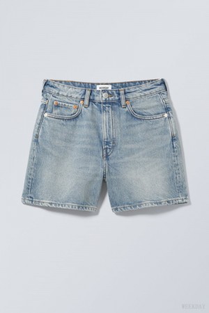 Weekday Eya Denim Shorts Blue | SFUQ3037