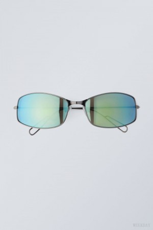 Weekday Flash Sunglasses Green | NTTW4036