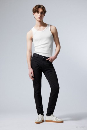 Weekday Friday Skinny Jeans Black | LRIG4813