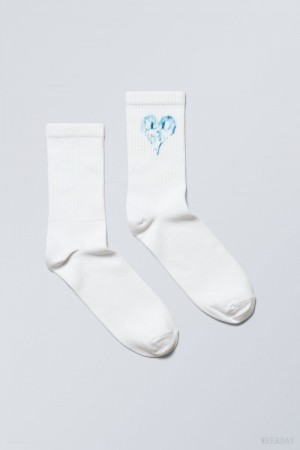 Weekday Graphic Sport Sock Angry Heart | ZOKZ7041