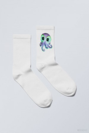 Weekday Graphic Sport Sock Ozzy Octopus | VGQO8899