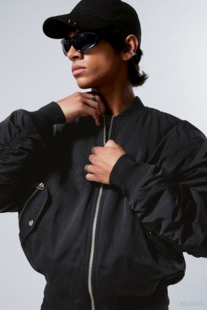 Weekday Jon Bomber Jacket Black | AUPT5396