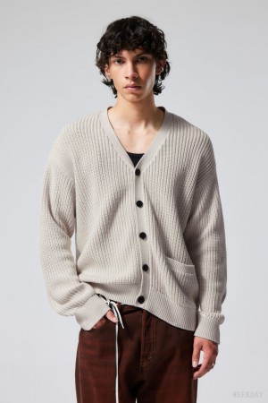 Weekday Jonas Regular Cardigan Beige | PFBL9478