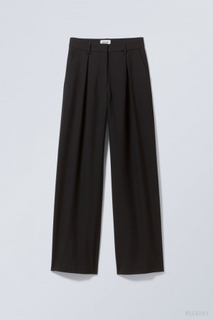 Weekday Lilah Tailored Trousers Black | GZCT0967