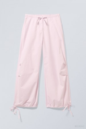 Weekday Luisa Parachute Trousers Pink | SCCW6696