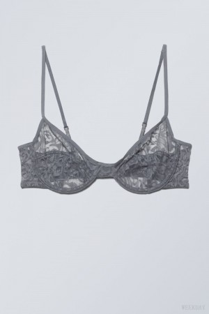 Weekday Molly Underwire Bra Bra Dark Grey | ULPY1013