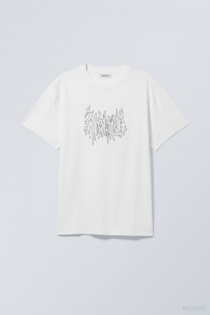 Weekday Oversized Graphic Printed T-shirt Meditate | WEVJ0095