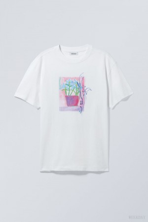 Weekday Oversized Graphic Printed T-shirt Art School | EHFV2042