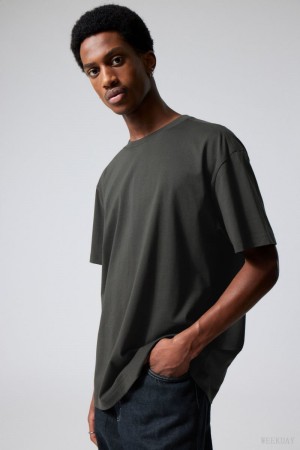 Weekday Oversized Heavyweight T-shirt Black | MWEA4440