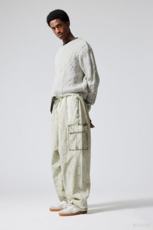 Weekday Parachute Loose Cargo Trousers Wash Khaki | IUEW8973