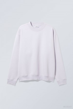 Weekday Relaxed Heavyweight Sweatshirt Purple | ELEO1042