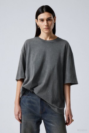 Weekday Soft Oversized T-shirt Blue | KOZZ0610