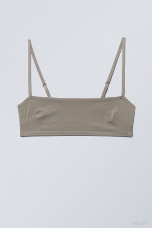 Weekday Soul Soft Bra Bra Dusty Mole | BKNX9540