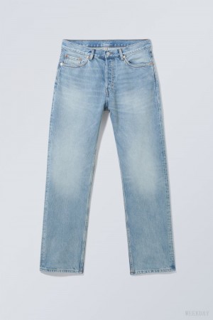 Weekday Space Relaxed Straight Jeans Blue | VAEG4773