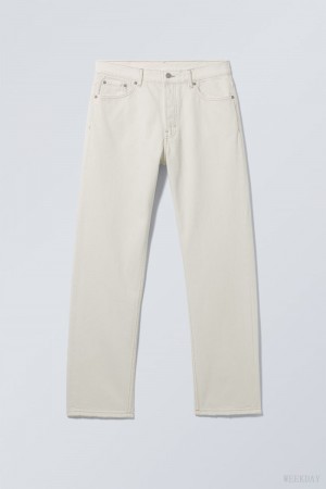 Weekday Space Relaxed Straight Jeans White | THBR1573