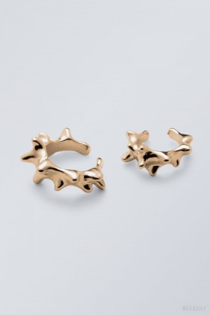 Weekday Spike Earcuffs Gold | WWTB6043