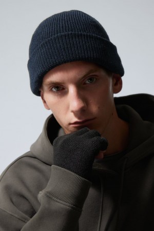 Weekday Stan Beanie Dark Blue | CBYR4410