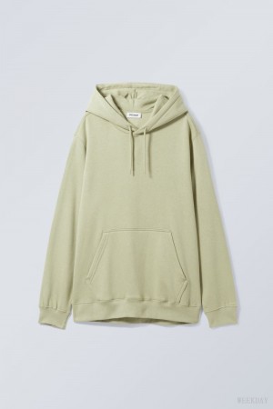 Weekday Standard Midweight Hoodie Light Green | LNYJ6555