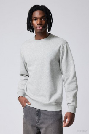 Weekday Standard Midweight Sweatshirt Grey | YKIA5163