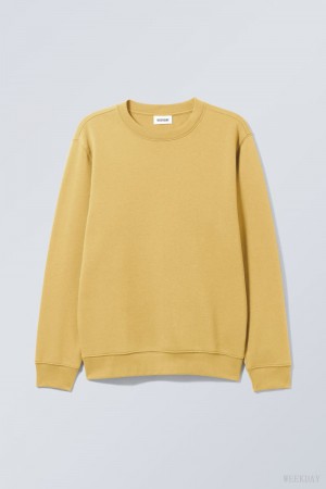 Weekday Standard Midweight Sweatshirt Yellow | NYDE9796