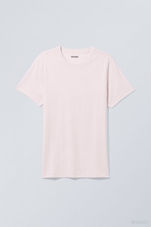 Weekday Standard Midweight T-shirt Light Purple | KAMA2018