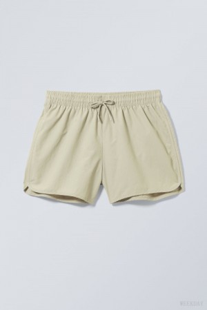 Weekday Tan Structure Swim Shorts Light Dusty Mole | WKDH0333