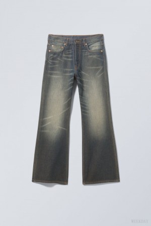 Weekday Time Loose Bootcut Jeans Blue | DFDO7671