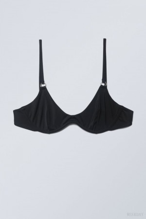 Weekday Wire Bikini Top Black | LJTZ0344