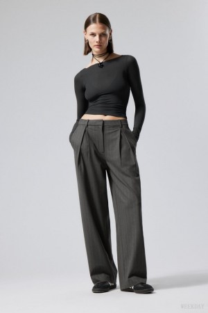 Weekday Zia Suit Trousers Grey | BBGH8697