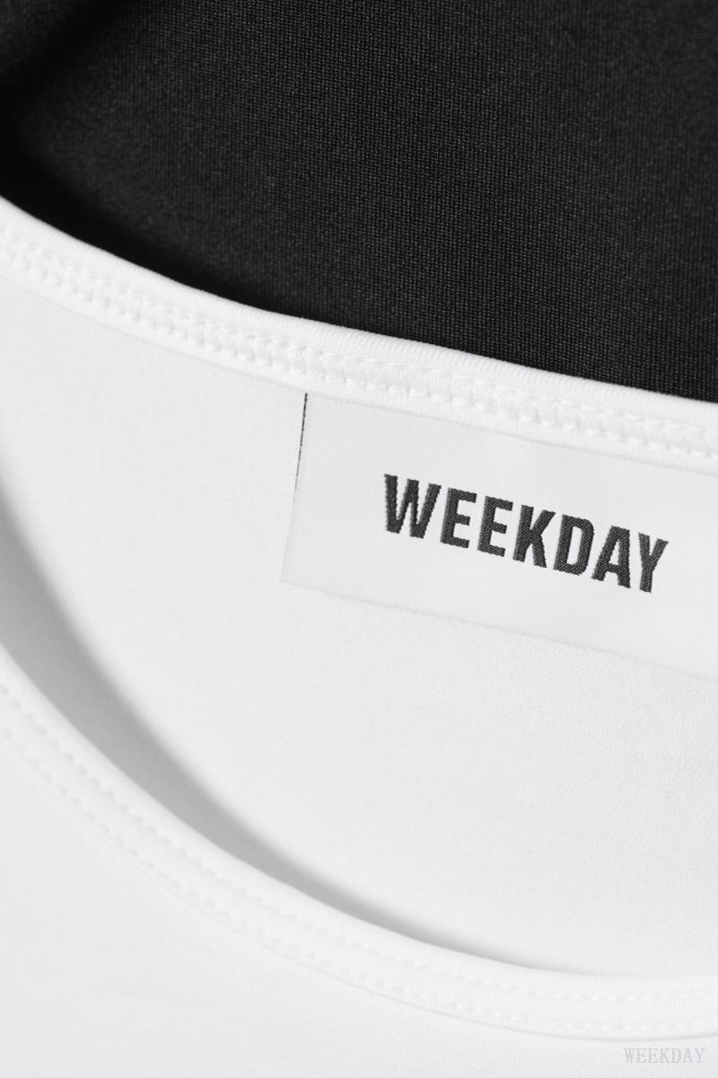 Weekday 2-pack Fine Tank Top Black White | ZXPS4828