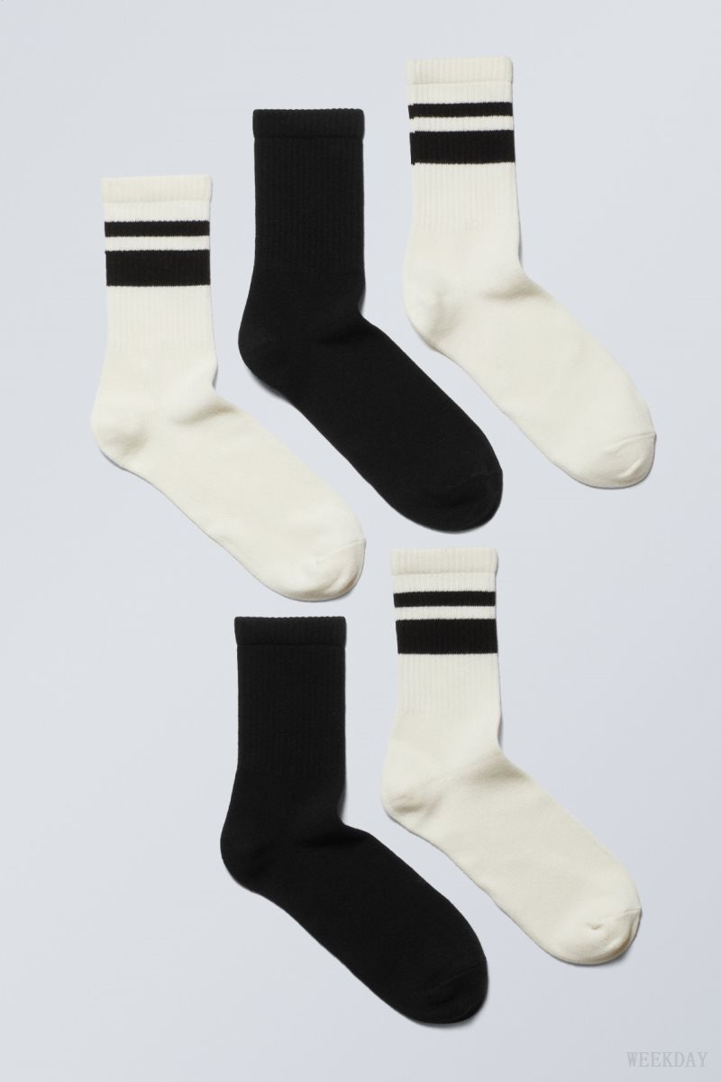 Weekday 5-pack Sport Socks Dusty Accent Mix | NQHA4799