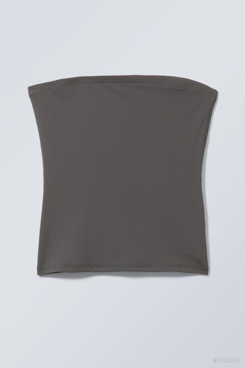 Weekday Act Tube Top Dark Grey | DDKC8895