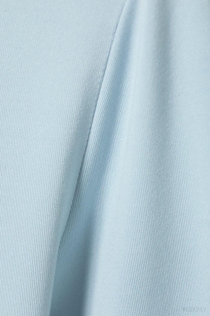 Weekday Annie Boatneck Long Sleeve Top Light Blue | WZOC0827