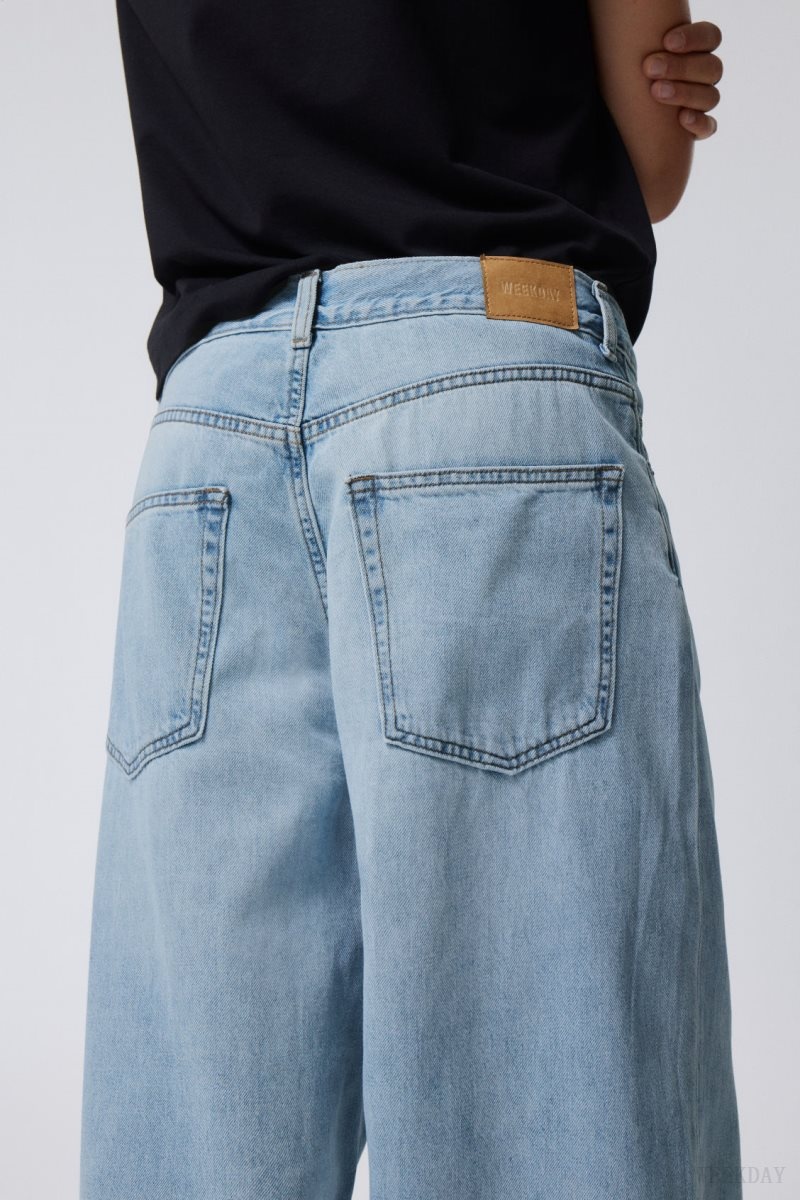 Weekday Astro Loose Baggy Jeans Blue | DLWU0270