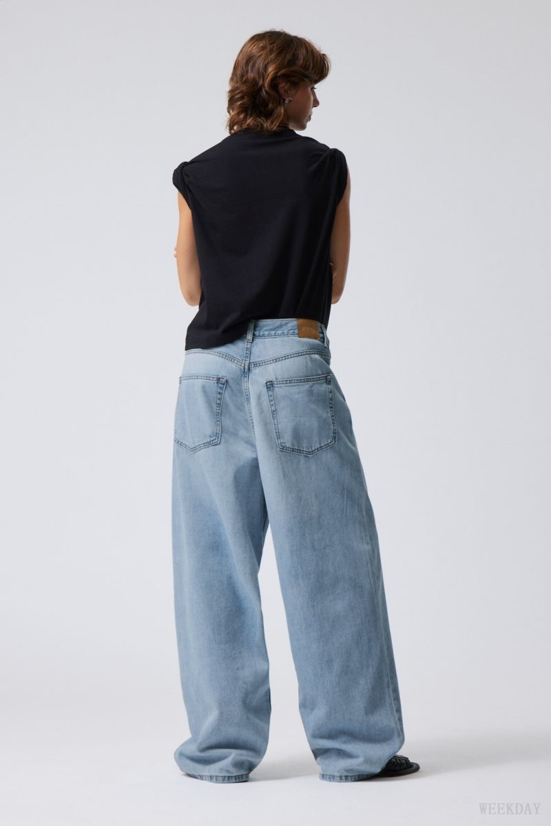 Weekday Astro Loose Baggy Jeans Blue | DLWU0270