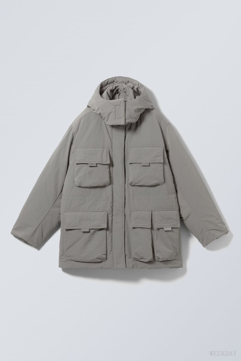 Weekday Attila Padded Parka Khaki | GGRS2177