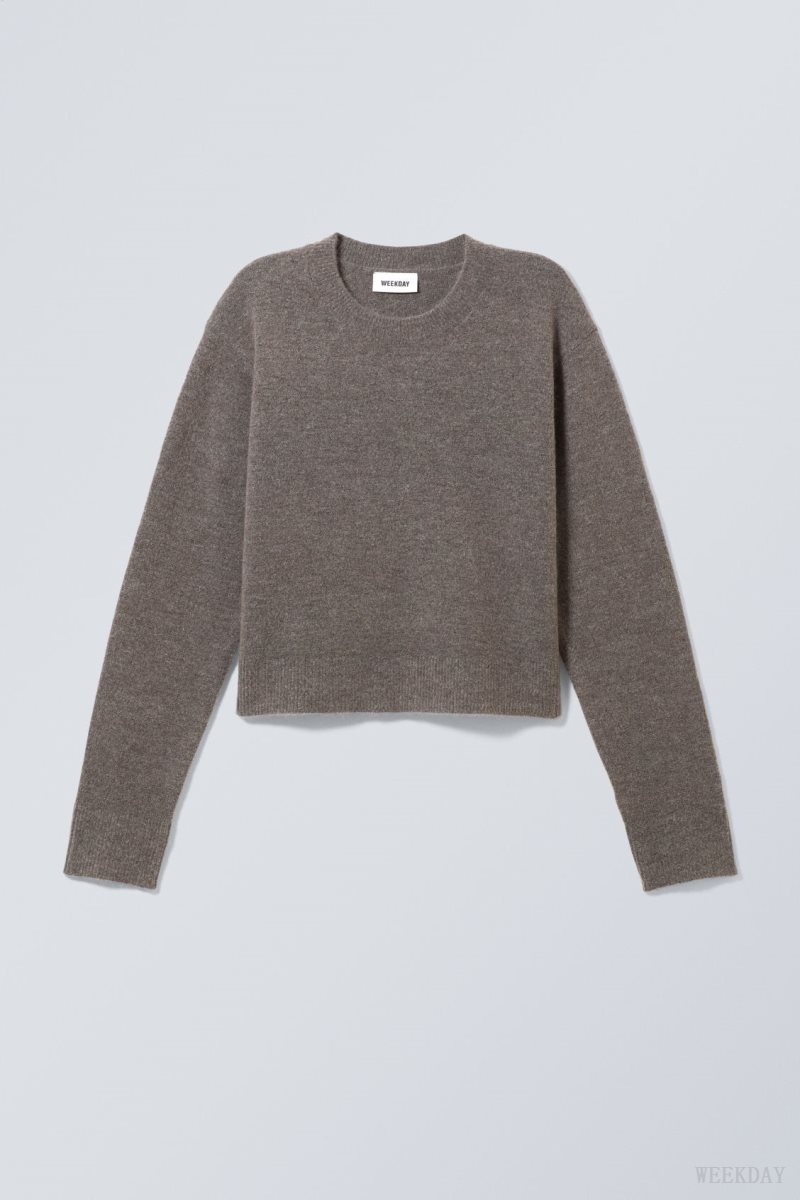 Weekday Ayla Sweater Dark Mole | ASHE8143