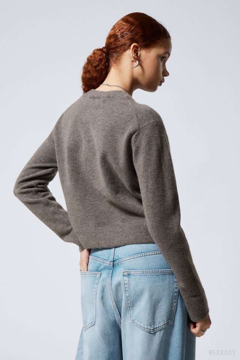 Weekday Ayla Sweater Dark Mole | ASHE8143