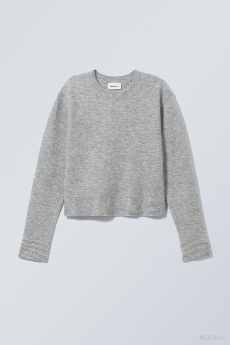 Weekday Ayla Sweater Grey | CAWN4926